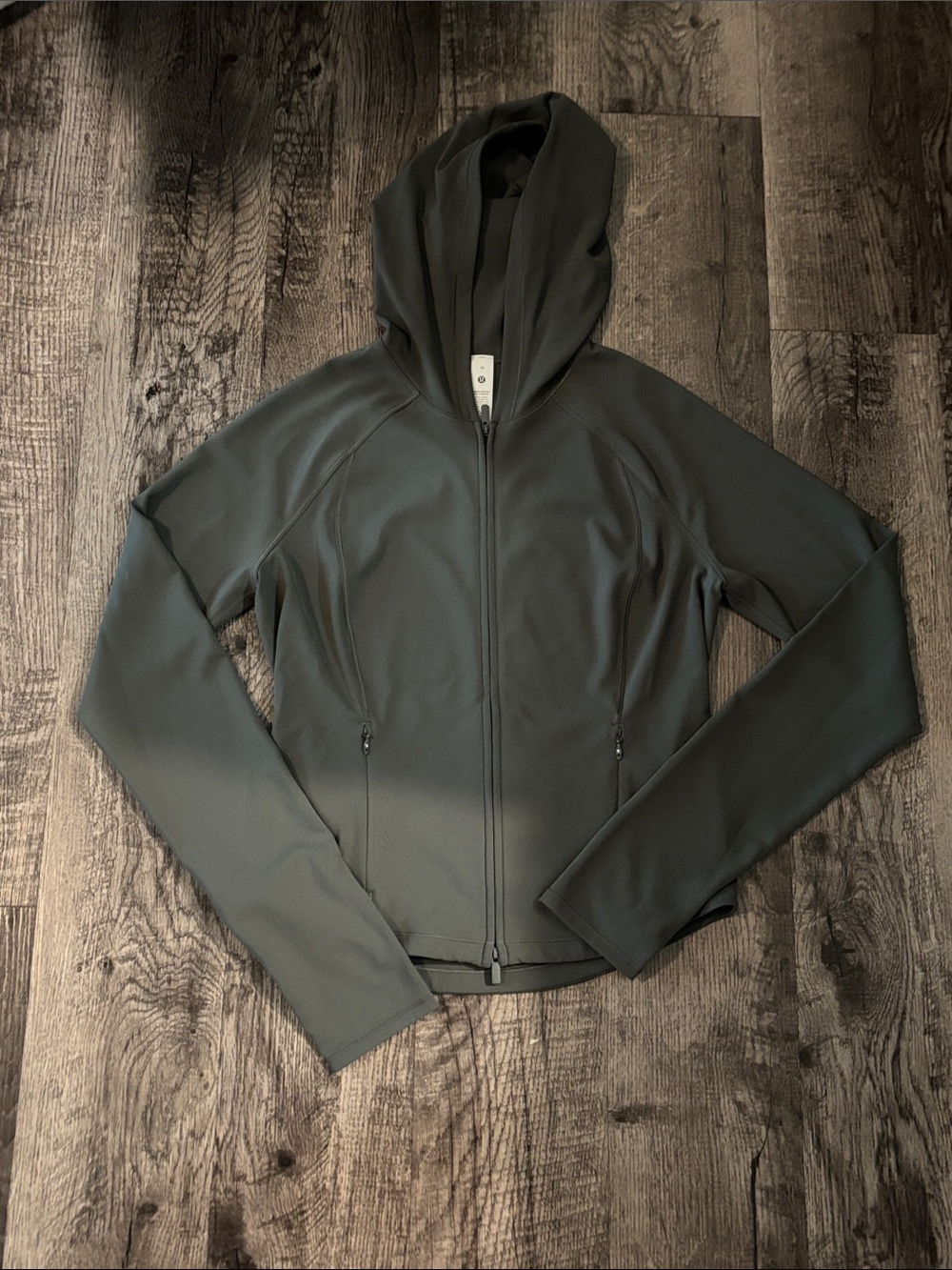 Lululemon WunderTrain Full-Zip Jacket with Hood - Slim fit - Green - Size 10